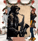 Saxophone Swagger Sherpa Blanket - Beyond T-shirts